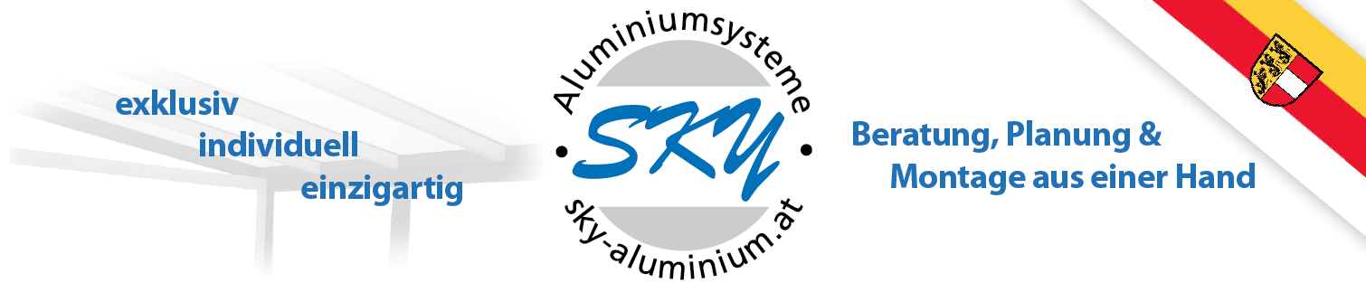 SKY Aluminiumsysteme - Lamellendächer, Terrassendächer, Carports uvm. Logo